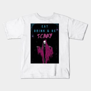 Eat Drink & Be Scary Halloween Shirts for Adults Kids T-Shirt